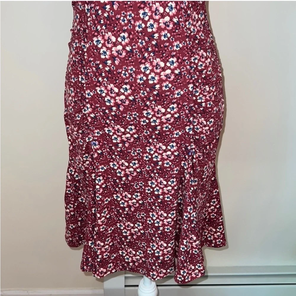 NWOT Free People sweet talker floral lace V neck ruched keyhole mini dress - Picture 8 of 14